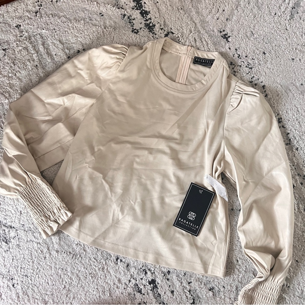 Bagatelle Cream Long Sleeve Blouse